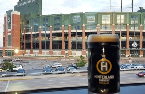 hinterland beer window overlook lambeau field